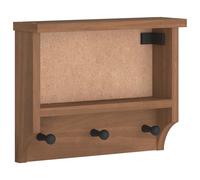 (wallnut) vidaXL Wall-mounted Coat Rack SANDNES 45x12x35 cm Solid Wood Pine