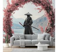 Wallpaper 200 x 140 cm Non-Woven Premium Art Print Oriental Cherry Blossoms Landscape 3D Wall Mural Decoration Poster Picture Patterned for Livingroom Bedroom Pink Cool Colors