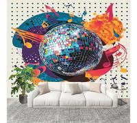 Wallpaper 350x256 cm Colorful Non-Woven Art Wall Mural Creative Music Festival Theme Wall Mural Wallpaper Decoration Poster Picture Design Modern for Living Room Kids Bedroom