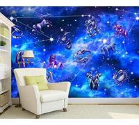 Wallpaper 3D Mural Blue Constellation Galaxy Photo Mural Home Decor for Living Room and Bedroom -songqians-07623-430cmx300cm