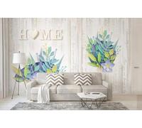 Wallpaper 3D Mural Colored Paper Cuttings Wood Grain Letters Photo Mural Home Decor for Living Room and Bedroom -songqians-10525-330cmx245cm