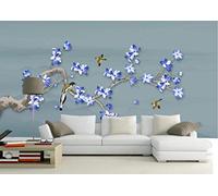 Wallpaper 3D Mural Flowers Birds Photo Mural Home Decor for Living Room and Bedroom -songqians-17025-380cmx255cm