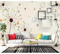 Wallpaper 3D Mural Geometric Abstract Flower Modern Murals Wallpaper for Bedroom and Living Room Wall Decoration -ZX03372-350x250cm