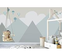 Wallpaper 3D Mural Mountain Peak Baiyun Hot Air Balloon Murals Wallpaper for Bedroom and Living Room Wall Decoration -ZX14952-250x175cm