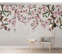 Wallpaper 3D Mural Pink Peach Blossoms Plum Blossoms Photo Mural Home Decor for Living Room and Bedroom -songqians-06802-400cmx260cm
