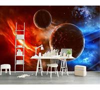 Wallpaper 3D Mural Red Universe Planet Photo Mural Home Decor for Living Room and Bedroom -songqians-02480-350cmx250cm