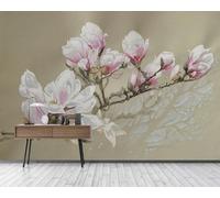 Wallpaper 3D Mural Retro Relief Peach Blossom Photo Mural Home Decor for Living Room and Bedroom -songqians-27563-350cmx250cm