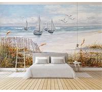 Wallpaper 3D Mural Sailing The Sea Mountains Waters Photo Mural Home Decor for Living Room and Bedroom -songqians-12219-380cmx255cm