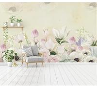 Wallpaper 3D Mural Vintage Flowers Photo Mural Home Decor for Living Room and Bedroom -songqians-08026-400cmx260cm