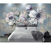 Wallpaper 3D Mural Vintage Flowers Photo Mural Home Decor for Living Room and Bedroom -songqians-08332-400cmx260cm