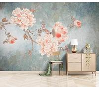 Wallpaper 3D Mural Vintage Gorgeous Flowers Photo Mural Home Decor for Living Room and Bedroom -songqians-04994-400cmx280cm