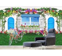 Wallpaper 3D Mural Window Bike Photo Mural Home Decor for Living Room and Bedroom -songqians-28073-200cmx140cm