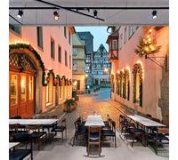 Wallpaper 3D Self Adhesive Wallpaper Mural City Street Scenery 450(W) X315(H) Cm Wall Sticker Photo Mural Sticker Poster - Sofa Tv Backdrop Office Study Studio Corridor Background Wall Art-8142629