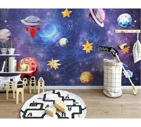 Wallpaper 3D Self Adhesive Wallpaper Mural Universe Outer Space Landscape 416(W)X254(H)Cm Wall Sticker Photo Mural Sticker Poster - Sofa Tv Backdrop Office Study Studio Corridor Background Wal-5626410