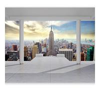 Wallpaper - 400x280 cm - Non-Woven - Murals - Wall - Mural - Wall Mural - 3D - Modern - City New York Architecture 10110904-35