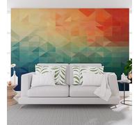 Wallpaper Abstract Geometric Glass Pattern Non-Woven Mural 365x254cm(W x H) Modern Photo Colorful Geometric 3D Printed Mural Wallpaper Living Room Home Decoration Wall Murals for Children's Room