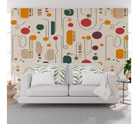Wallpaper Abstract Vintage Geometric Colorful Wall Mural Non-Woven 500x317cm(W x H) Mural Wallpaper for Living Room Bedroom - Geometric Lines Photo Wallpapers & Home Decor
