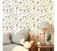 Wallpaper American style fallen leaves PVC waterproof and stain resistant high end self adhesive background renovation sticker for bedroom living room study office and hotel fallen leaves 45*500cm