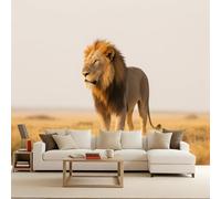 Wallpaper Art Photo Lion, 3D Murals Lion 400x280cm Animal Wildness Mural Large Decorative Walls Art Modern Photomurals Giant Backdrop Poster Bedroom Living Room Kids Room Restyling