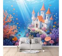 Wallpaper Art Photo Under The Sea, Mural 3D Modern Underwater World Colorful Bedroom Feature Wall No Mess No Fuss Stunning Visual Effect Eco-Friendly 500X280Cm