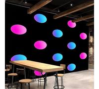 Wallpaper Bedroom 250x180cm Colored Dots Geometry Kitchen Wallpapers Canvas-Based 3D Mural with Oil Paint Texture, Seamless Layout, Perfect for Cosy bedrooms EB24-870