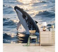 Wallpaper Bedroom 250x420cm Killer Whales On The Kitchen Wallpaper Seamless Oil Canvas Panels, Ideal for a Relaxing Bedroom ambience or Creative Studio Backdrop EB24-2703