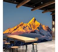 Wallpaper Bedroom 300x210cm Mountain Gold Wallpaper for Living Room Modern 3D Mural with Oil Painting Finish on Canvas, Seamless for Full-Wall Home Feature Decor EB24-1593