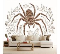 Wallpaper Bedroom 400x280cm Simple Line Spider Wallpaper for Bedroom 3D Canvas Art with Oil Painting Look, Seamless Connection, Excellent for workspace Decoration EB24-932