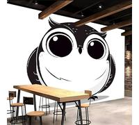 Wallpaper Bedroom 500x280cm Cute Cartoon Owl Girls Wallpaper Oil-Textured Canvas Wall Panels, Seamless Edge Alignment for Refined Living Room Settings EB24-8342