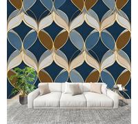 Wallpaper Blue Mural Photo Kids Bedroom Home Poster Decoration Wallpaper Geometric Lines Abstract 3D Effect for Living Room Ceilings Kitchen 300x210 cm