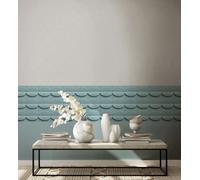 Wallpaper border 3D effect concrete look graphic light blue 34492 (23,74£/1qm)