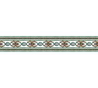 Wallpaper Border,Peel and Stick green european flower 1 10cm X 1000cm