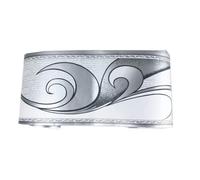 Wallpaper Border Royal Silver Wave Pattern Self Adhesive Peel and Stick Wall Borders for Mirror Frame Wall, wallpaper border