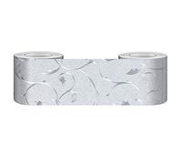 Wallpaper Border self Adhesive Silver vine5cmX500cm Wall Border Peel and Stick Sticker Home Ceiling Decorative Border for Bathroom Living Room Kitchen