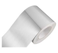 Wallpaper Border Self Adhesive,Wall Edging Border Trim 16.4ft Strip Self Adhesive Wallpaper Decor(Brushed Silver,8cm(W) X5m(L))