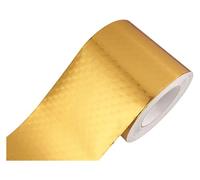Wallpaper Border Self Adhesive,Wall Edging Border Trim 16.4ft Strip Self Adhesive Wallpaper Decor(Gold Checker,15cm(W) X5m(L))