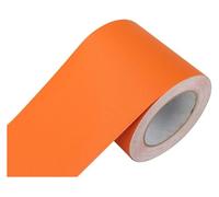 Wallpaper Border Self Adhesive,Wall Edging Border Trim 16.4ft Strip Self Adhesive Wallpaper Decor,Panels Peel(Orange Matte,12cm(W) X5m(L))