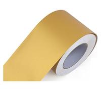 Wallpaper Border Self Adhesive,Wall Edging Border Trim 16.4ft Strip Self Adhesive Wallpaper Decor,Panels Peel(Matte Gold,15cm(W) X5m(L))