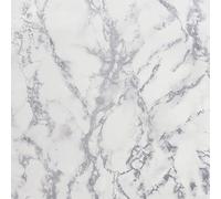 Wallpaper Carrara Marble Effect White Off-White 64cm Pattern Repeat Roll Smooth