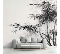 Wallpaper Chinese Style 350 x 256 cm 3D Effect Ink Bamboo Photo Panoramic Wallpaper Wall Mural for Modern Painting Living Room Bedroom Art Decoration Poster Murals Wall G816