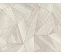 Wallpaper Daniel Hechter 3D geometric wood design taupe 36133-2 (3,10£/1qm)