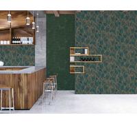 Livingwalls Designer Wallpaper Daniel Hechter - Strong Non-Woven Wallpaper with Floral Design - 10,05 m x 0,53 m - Brown, Green, Gold, Metallic - Made in Germany - 781281