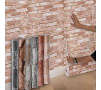 Wallpaper Decoration， 5Roll Brick 3D Effect Textured Brick | Effect for Realistic Faux Bricks Wall Covering?Anti Slate for Bedroom Living Room Hallway Stairs Lounge