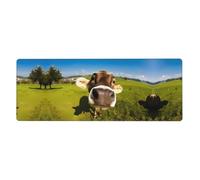 Wallpaper Desktop Cow Mouse Pad 12x31.5in Large Desk Mat for Gaming & Work