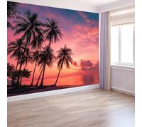Wallpaper Dream, Murals Romantic Tropical Seaside 400 X 280 Cm Home Décor Wallpaper Multicolor for Bedrooms Hallways Restrooms Or Lounges - Trendy Stylish Feature Wall
