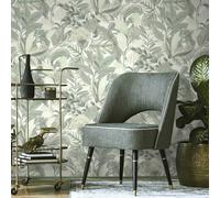 Elle By Erismann Paradise Floral - Green And Sliver