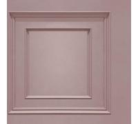 WALLPAPER EMPIRE- Designer Wood Panel Panelled Wallpaper Blush Baby Pink, Designer, Ultra Chic