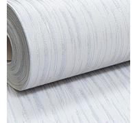 WALLPAPER EMPIRE Embossed Plain Light Grey Silver Glitter Blown Vinyl Textured