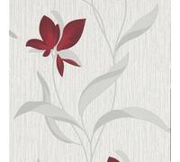 WALLPAPER EMPIRE Fleur Wallpaper Red Floral White Red