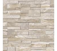 WALLPAPER EMPIRE Sand & Stone 3D Slate Stone Brick Effect Wallpaper Washable Vinyl